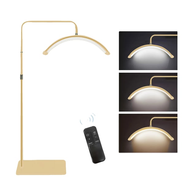 Golv LED Videolampa, Justerbar Färgtemperatur, Dimmbar Ljusstyrka,Guld EU Kontakt Golv LED Videolampa, Justerbar Färgtemperatur, Dimmbar Ljusstyrka,Guld EU Kontakt