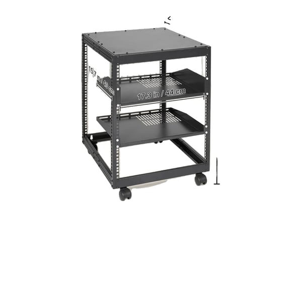 Öppen ram serverrack, max belastning 227 kg,12U Öppen ram serverrack, max belastning 227 kg,12U