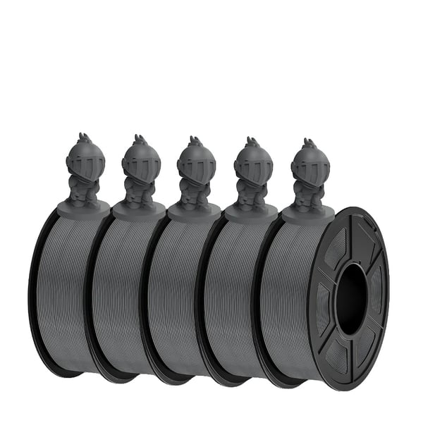 3D-printer filament, miljøvenligt materiale, egnet til alle FDM-printere,PLA Grå 5Rulle