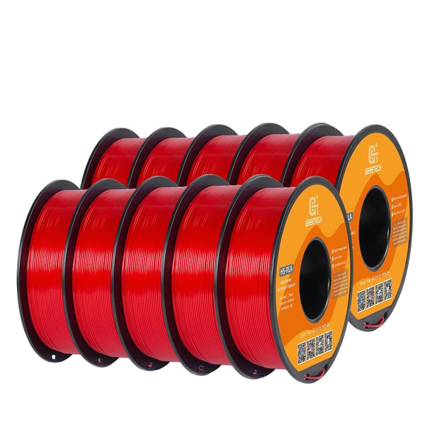Højhastigheds PLA Filament, 10Kg Vægt, 1,75mm Diameter,Rød
