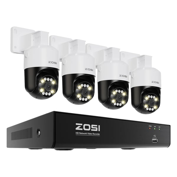 CCTV Sikkerhedskamerasystem, AI Detektion, 360° Udsigt,5MP 4PCS Kameraer, 2T CCTV Sikkerhedskamerasystem, AI Detektion, 360° Udsigt,5MP 4PCS Kameraer, 2T