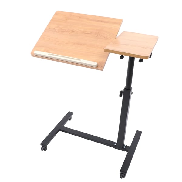 Justerbart Laptopbord, 360° Drejelig Top, Justerbar Højde,Khaki