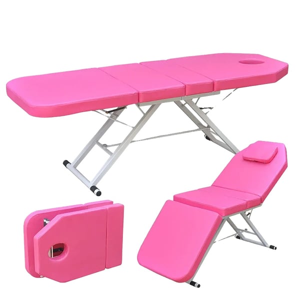 Massagebord, Sammenklappeligt Design, Let at Rengøre,Pink