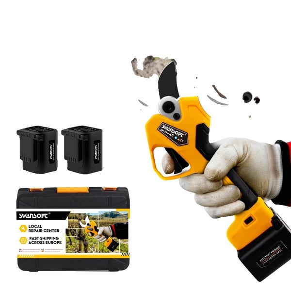 Elektrisk Beskärningssax, Kraftfull Borstlös Motor, Lång Batteritid,Pru45 gul
