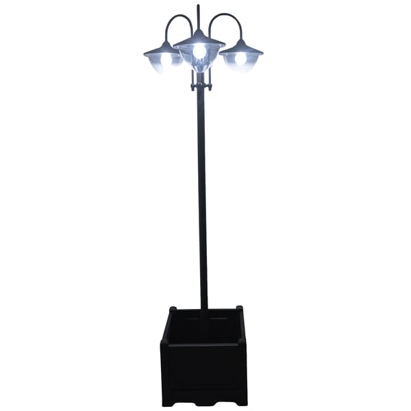 Puutarhan aurinkolyhty, 18 LED-lamppua, vedenkestävä IP44, kylmä 6000K, valkoinen