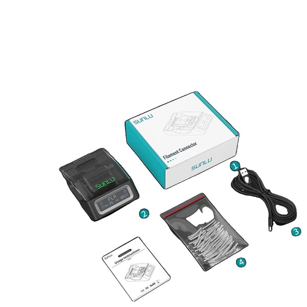 Filamentforbinder, kompatibel med flere filamenter, nem betjening med ét klik,FC01