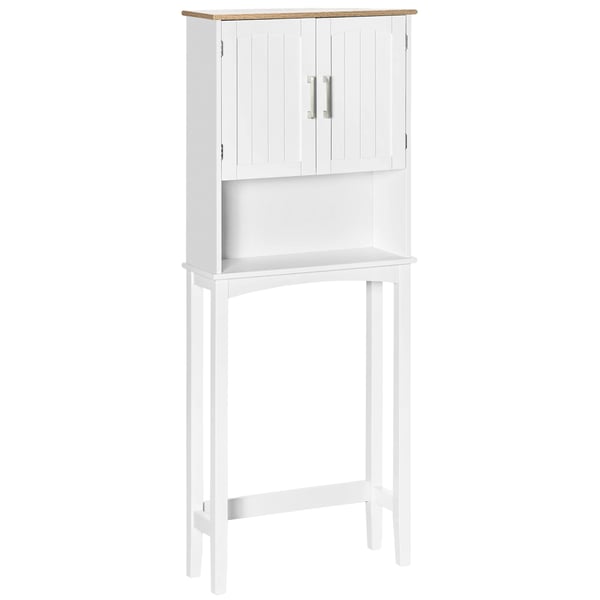 Badeværelsesskab, Over Toilet Design, Justerbar Hylde,Hvid