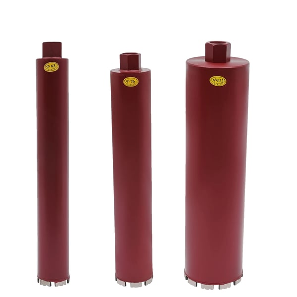 Kernebor, Højhårdheds materiale, Effektiv boredesign,63mm, 450mm, Rød