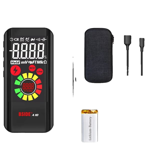 BSIDE Digital Multimeter, 9999 Counts Display, Wide Voltage Range, Improved Resistance Measurement, A10-Lithium Battery