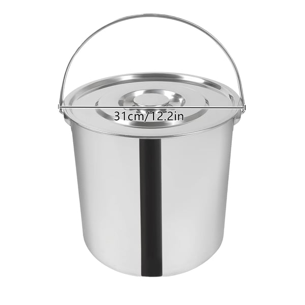 Rostfritt Stål Hink, 12L Kapacitet, Livsmedelsklassat Material,18L Rostfritt Stål Hink, 12L Kapacitet, Livsmedelsklassat Material,18L