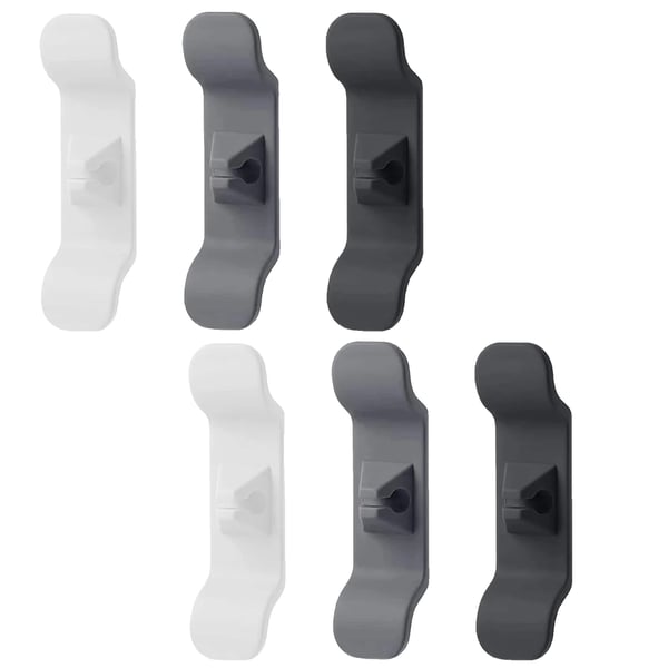 Kabelorganisator, 6 stk, Plastik, 10,2x3x1,8 cm,6stk