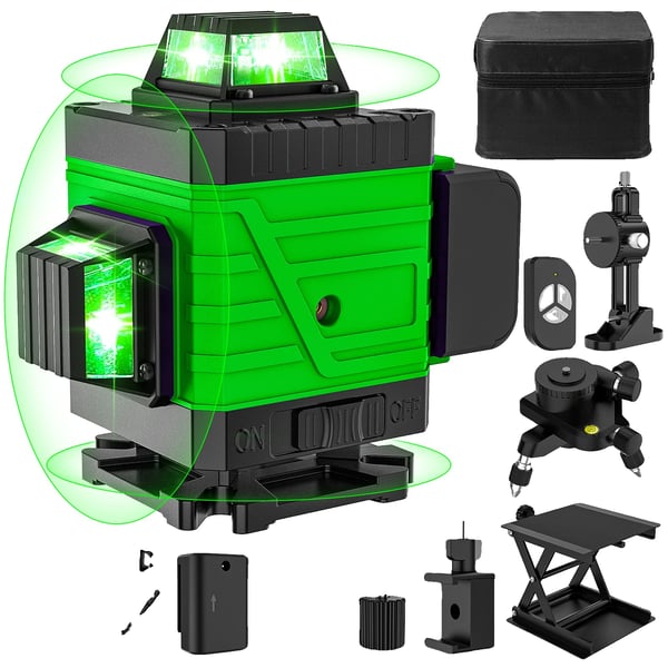 Laserlibell, Gröna Laserstrålar, Självnivellerande,4D 6Linjer