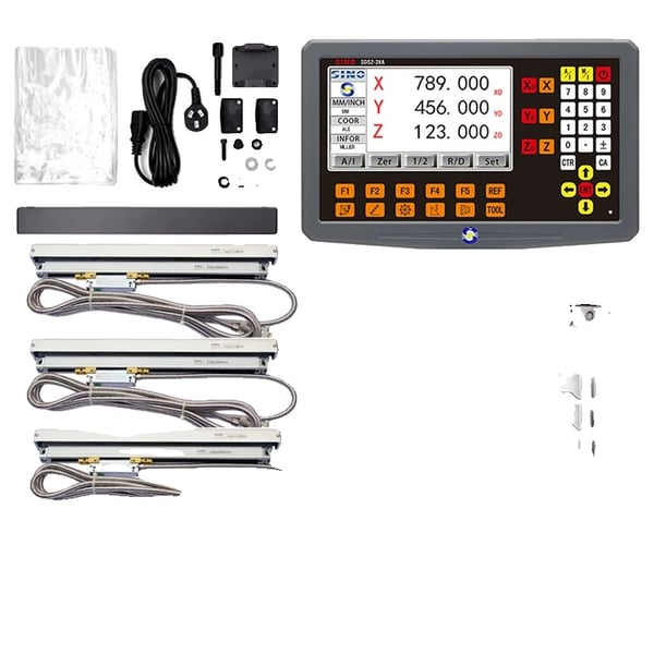 Digital Readout Kit, Glas Lineær Skala Encoder, Stort LCD Display, Høj Præcisionsmåling, DRO-3PCS KA500 Digital Readout Kit, Glas Lineær Skala Encoder, Stort LCD Display, Høj Præcisionsmåling, DRO-3PCS KA500