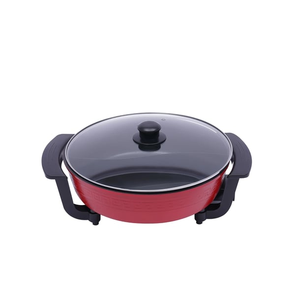 Hot Pot, Holdbart Aluminium, Justerbar Temperatur,Rød