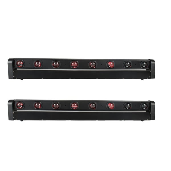 LED-lavalavalo, 8x12W RGBW-värisekoitus, 180° kallistus, 2 kpl, EU-pistoke