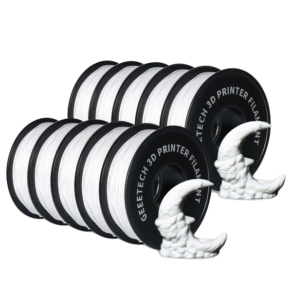 PLA filament, 10 kg vægt, 1,75 mm diameter,PLA Hvid 10Kg