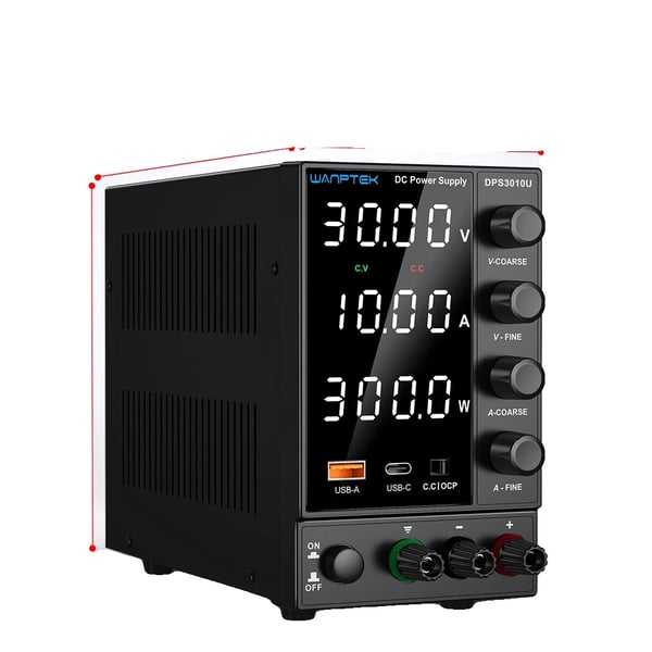 DC-strömförsörjning, 30V 10A utgång, dubbla USB-portar,DPS3010U 30V 10A