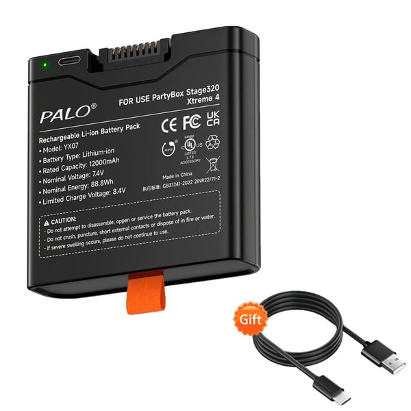 Vaihtobattery, 12000mAh kapasiteetti, yhteensopiva kannettavien äänilaitteiden kanssa,1PCS
