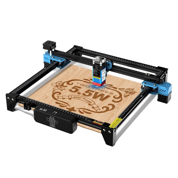 Laserkaiverruskone, 300x300mm kaiverrusalue, 30000mm/min nopeus,TTS-55 Pro, Työalue 600x600mm, EU Plug