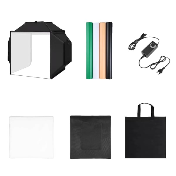Valokuvausstudio Valolaatikko, 72W Kirkkaus, 480 LED Helmiä,40CM EU Plug
