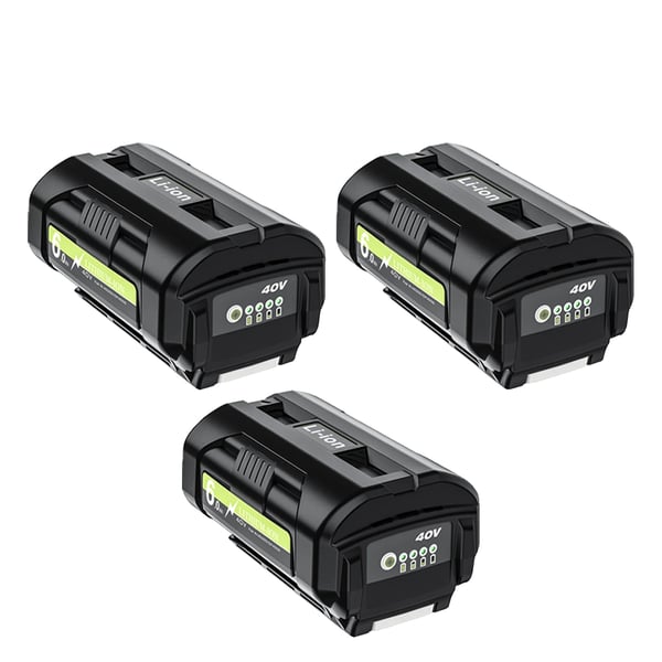 Vaihtobattery, 6000mAh kapasiteetti, 40V ulostulo, yhteensopiva Ryobin kanssa,3x 6.0Ah Akun