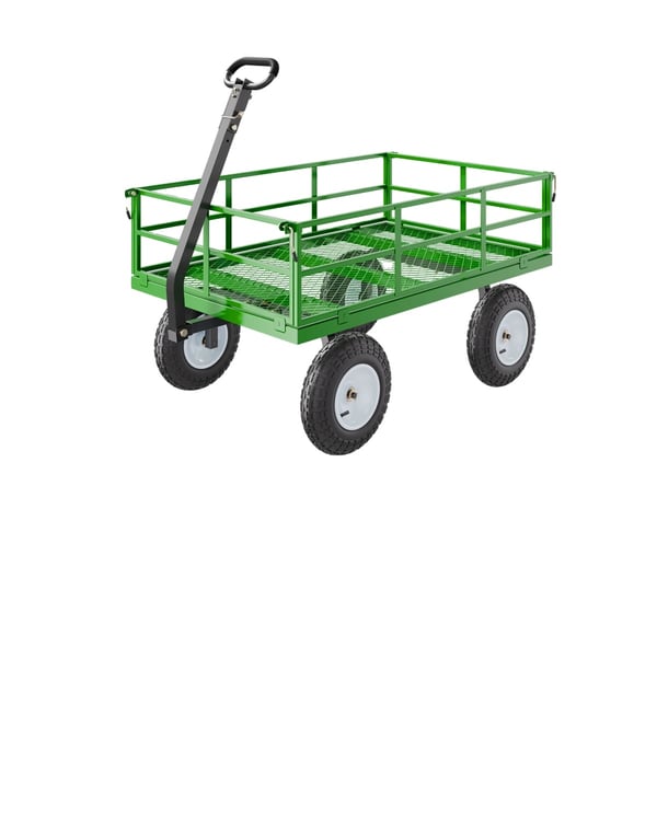Heavy Duty Havevogn, 1200 lbs Belastningsevne, Holdbart Q235 Stål & Gummi,1200 lbs