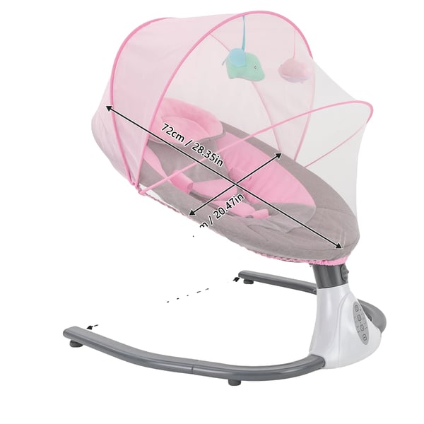 Elektrisk Baby Gyngestol, Justerbare Gyngende Vinkler, Fjernbetjening,Pink Elektrisk Baby Gyngestol, Justerbare Gyngende Vinkler, Fjernbetjening,Pink