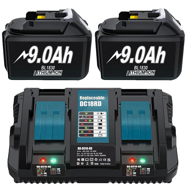 Akkuremontti, 9000mAh kapasiteetti, yhteensopiva useiden mallien kanssa,2 9000mAh 1 Dual