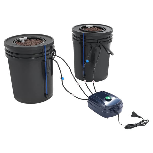 Hydroponisk System, Dybde-Vand Kultur, Luftpumpe Inkluderet,sort