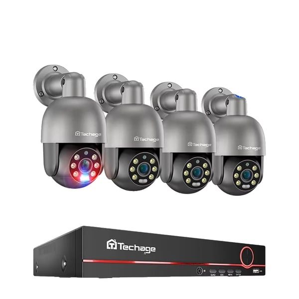 IP Sikkerhedskamera System, 8CH NVR, 2 eller 4 Kameraer, HD 5MP eller 8MP,1T Indbygget HDD, 8CH NVR 4 stk. Kamera 5MP