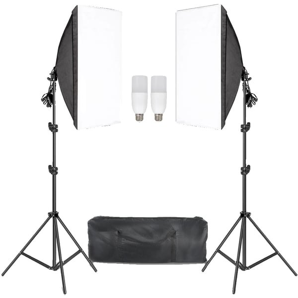Valokuvausvalaisinsarja, suuri softbox, säädettävä valoteline, TO 40W Valokuvausvalaisinsarja, suuri softbox, säädettävä valoteline, TO 40W