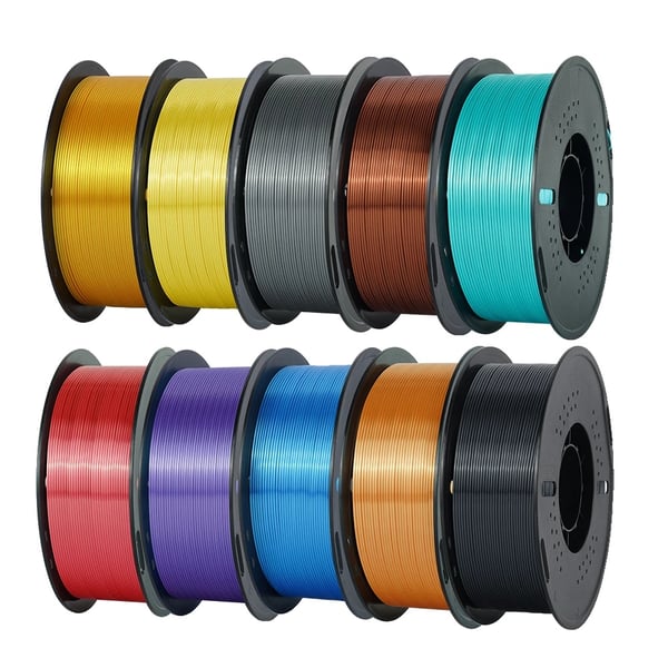 Silk PLA Filament, 10 kg Blandede Farver, Clog-Fri Formel,10kg Silke PLA Blandet Silk PLA Filament, 10 kg Blandede Farver, Clog-Fri Formel,10kg Silke PLA Blandet