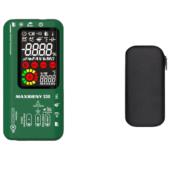 Digital multimeter, infrarød temperaturmåling, dual strømforsyning, 9999 tællinger display,S30