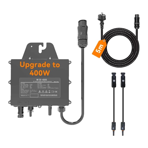 Solarmikroinverter, IP67 Beskyttelse,400W, 22-50V, 230V Solarmikroinverter, IP67 Beskyttelse,400W, 22-50V, 230V