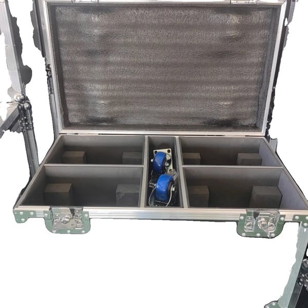 Flight Case, Stødabsorberende Design, Mobilitet med Hjul,EU Stik, Varmt Lys