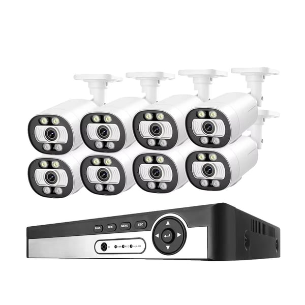 Sikkerhedskamera System, 5MP Opløsning, AI Menneske Detektion,8CH NVR 8 kameraer, 1T indbygget HDD Sikkerhedskamera System, 5MP Opløsning, AI Menneske Detektion,8CH NVR 8 kameraer, 1T indbygget HDD