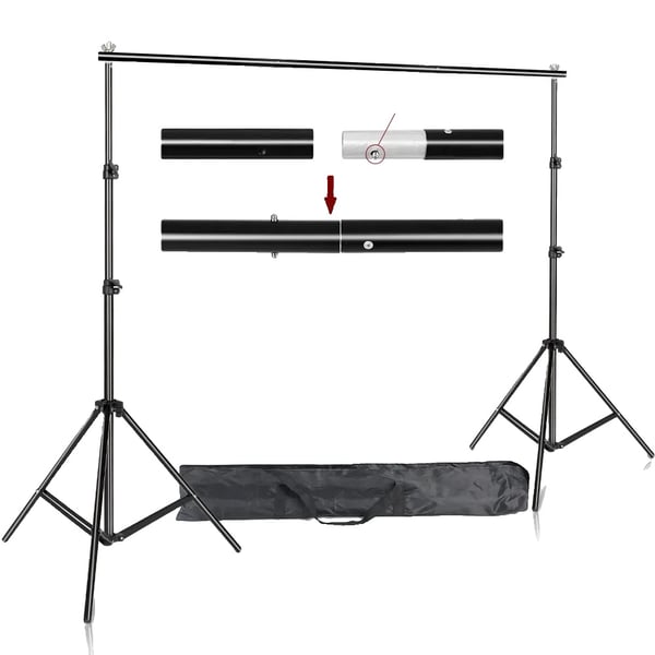 Taustateline, Säädettävä Korkeus 79cm-260cm, 4kg Kuormituskapasiteetti,Uusi Säännöllinen, 2.6x3M