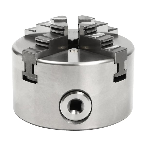 4-käfts självcentrerande chuck, maximal hastighet 6600 rpm, invändig käftspänningsområde 2-22 mm, centreringsprecision 0,07 mm, Silver 4-käfts självcentrerande chuck, maximal hastighet 6600 rpm, invändig käftspänningsområde 2-22 mm, centreringsprecision 0,07 mm, Silver