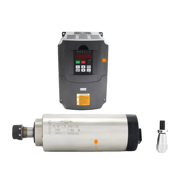 2.2 kW Ilmajäähdytteinen Spindelimoottori, 24000 rpm Nopeus, ≤0.01 mm Poikkeama,LISÄÄ VFD