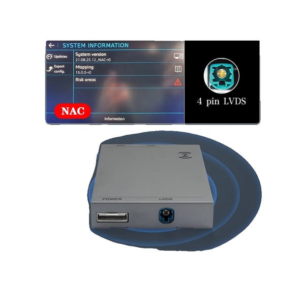 Langaton CarPlay-dekooderi, yhteensopiva Peugeot, Citroen, DS ja Opel -autoille, Bluetooth-yhteensopiva,NAC:lle