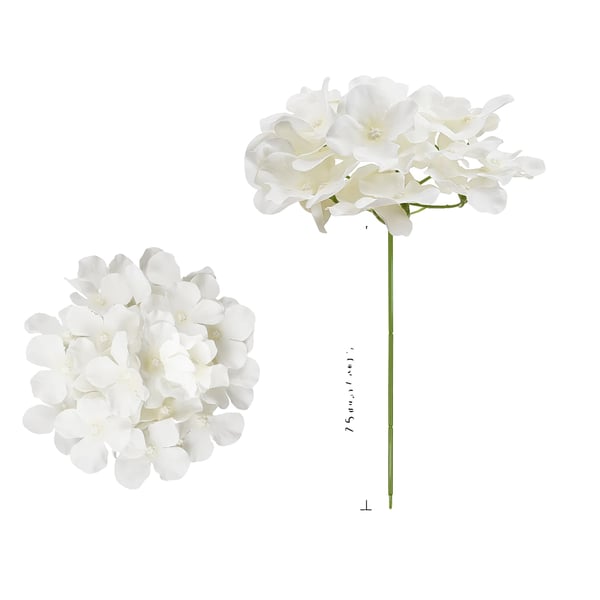 Konstgjorda Blommor, Polyester Material, Blomhuvud Stil,vit, 105st
