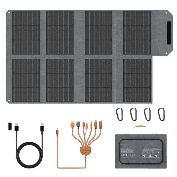 Bærbar Solpanel, Kompakt Design, Flere Enheds Kompatibilitet,80W Solarlader