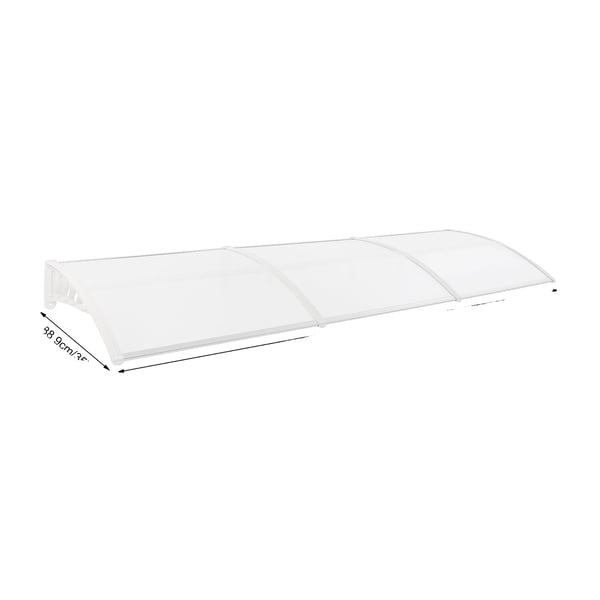 Tak över ytterdörr, aluminiumram, modern design, väggmonterad,Typ B