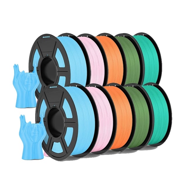 3D-printer filament, 1,75 mm diameter, 1,1 kg vægt, blokkeringsfri drift,HSMPLA 10MIX09