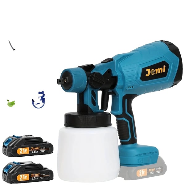 Sprutmålningsmaskin, justerbara sprutlägen, enkel att rengöra, EU-kontakt, 2 batterier med 3 munstycken Sprutmålningsmaskin, justerbara sprutlägen, enkel att rengöra, EU-kontakt, 2 batterier med 3 munstycken