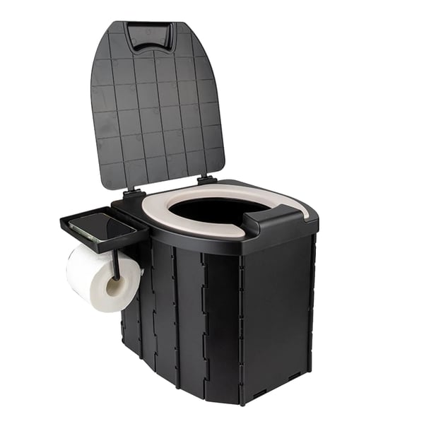 Bærbar Toilet, Holdbart Design, Let at Rengøre,sort Bærbar Toilet, Holdbart Design, Let at Rengøre,sort