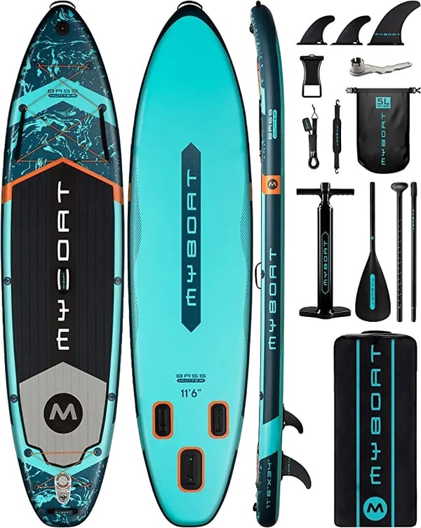Oppustelig Paddle Board, Holdbart PVC, Høj Belastningskapacitet,Regulær Version