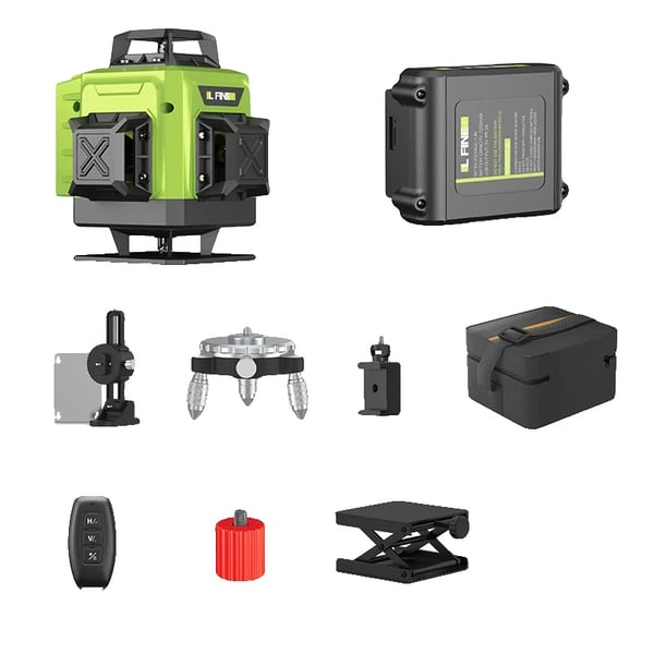 Lasernivå, självnivellerande funktion, fjärrkontrollfunktion, 16 rader Lasernivå, självnivellerande funktion, fjärrkontrollfunktion, 16 rader