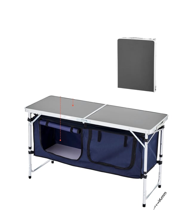 Köksbord, Bärbart, Justerbar Höjd,Blå Köksbord, Bärbart, Justerbar Höjd,Blå