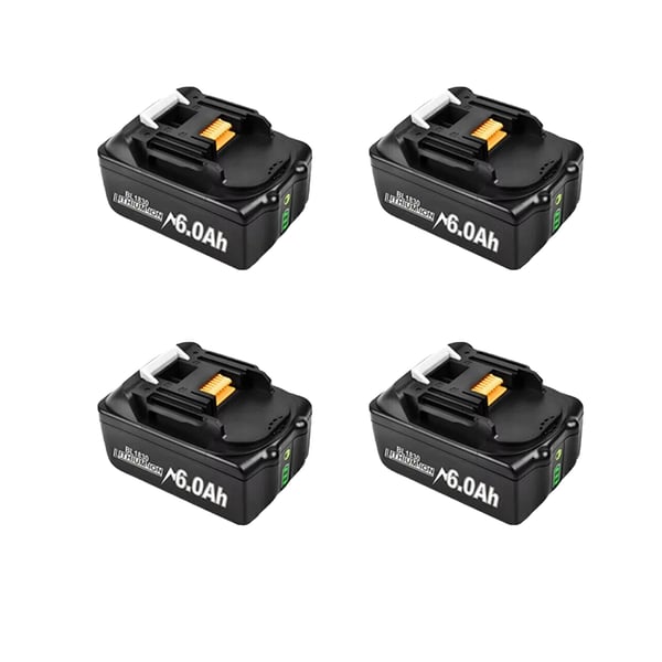 Lithium-ion batteri, 6000mAh kapacitet, 18V spænding,4 Batteri